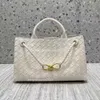 Bottegavenets East/West Andiamo Ladies Bags Classic Cassette Women Designer Bag Style 23 New Woven Tote Leather Shourdeld Handheld Women's Handbag Totes