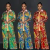 2023 nova correspondência impresso conjunto africano verão feminino osaka moda festa topo e calças definir moda 2 jaquetas casuais 231208