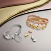 Pierres précieuses en vrac originales 2023, breloques de Ley en argent 925, bouchon à Clip Alphabet, perles adaptées aux bracelets de réflexion, bijoux pour femmes