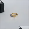 Bagues de bande Nouveau design de haute qualité en titane Bijoux classiques Mode Dames Cadeaux de vacances Bague de livraison directe Dho7x