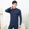 Mannen Thermisch Ondergoed 2023 Herfst Winter Lange Onderbroek Hoge Kraag Katoenen Pyjama 2 Stuks Sets Tops En Broek Warm comfortabel