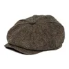 Botvela män 8 stycke ullblandning newboy platt cap gatsby retro hatt kör mössor bagare pojke hattar kvinnor boina khaki kaffe brun 005 20290s