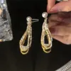 Fascino Tendenza moda Design unico Elegante delicato zircone nappa orecchini di perle gioielli da donna regali premium per feste all'ingrosso 231208