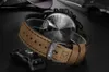 Montres-bracelets CURREN Hommes Montres Top Marque De Luxe Étanche Sport Montre-Bracelet Chronographe Quartz Militaire En Cuir Véritable Relogio Masculino 231207