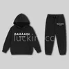 Modedesigner barnkläder Set Autumn Sweater Pants Youth Boys Girls Versatile Black Cloth Clothes Outdoor Childrens Suit Sdlx Luckinacc