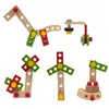 Verktyg Workshop Trä NUT SCREW Dismontering Montering Verktygslåda Toys Simulering Reparation Carpenter Tool Creative DIY Pretend Play Set for Children 231207