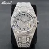 Otros relojes Diamante completo de lujo para hombres Top Brand Hip Hop Iced Out Número árabe Reloj Moda Acero Reloj impermeable Drop 231208