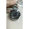 Wysokiej jakości vintage High Man Watch Data Zegar Mechaniczny Automatyczny ruch ze stali nierdzewnej zegarki MM Black Face Hardlex Glass Es