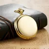 Relógios de bolso Marca de luxo OUYAWEI Mecânica Pocket Watch Men Full Steel Case Pocket Fob Watch Analog Silver White Dial Vintage Masculino Relógio 231207