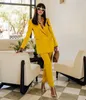 Spring Fashion Gold Women Pants Suits Double Breasted Female Streetwear Sportwear Two Pieces Jacket Blazer Set