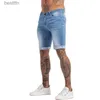 Herren Jeans GINGTTO Jeans Herren Denim Shorts Skinny Kurze Hosen Jean Shorts für Männer Elastische Taille Slim Fit Streetwear Stretch DropshippingL231208