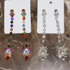 Charm Boutique Glass Crystal Long Chain Dangle örhängen för kvinnor Fashion Jewelry Maxi Ladys Statement Accessories 231208
