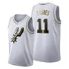 San Antonio''Spurs''men Rudy Gay Jakob Poeltl Lamarcus Aldridge Demar Derozan Dejounte Murray Golden Edition Custom Jersey