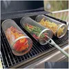 Grillwerkzeuge Zubehör Backformen Grill Grillkorb Edelstahl Runde Form Bräter Trommelofen Mesh Lagerfeuer Gri Homefavor Dhwka