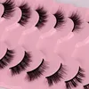 FALSE HALF CAT EYE 3D FAUX MINK LASSES CURLING 10mm Volym Kort wispy Natural Look Eyelashes Clear Band 10 Par/Set 800