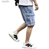 Heren Jeans Zomer Herenmode Pocket Baggy Jeans Shorts Losse Rechte Capri Jeans Voor Mannen Streetwear Cargo Korte broekL231208
