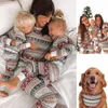 Bijpassende familie-outfits Look Kerstpyjama Set Papa Moeder Dochter Baby Jongen Meisje Hond Heel 231207