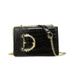 Luxury Designer Handbag Tote Premium Leather Alligator Chain Shoulder Bag Fashion Metal Crossbody Bag Women Mini Flip Bag Purse