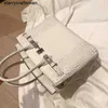 Himalaya Crocodile Handbag Tote Bags Himalayan Women's Bag är bara 30 samma väska gradientkrokodilmönster Platinum Bag 2024 Ny läderhandväska HB15