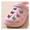 Cartoon Accessories Clog Fashion Men Sandals Character Charms 2D Soft Pvc Buckles Decorations Fit Kids Bracelets Gifts Moq 100Pcs D Dr Otjib