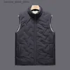 Men's Vests Winter Warm Coats Men Thickened Stand Collar Down Vest Oversized Jackets Puffer Vest Sleeveless Zipper Coat Men's Jacket Q231208