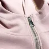 Kvinnors vår och hösten ny dragkedja hoodie designer tröja het diamant lös mångsidig topp