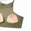 CRZ YOGA Damen-Bikinioberteil, hochgeschlossener Badeanzug, gepolsterter Racerback-Badeanzug, sexy Badebekleidung (nur Oberteil) L231208