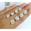 Gems Mens 10k 18k Pure Gold Earring Iced Out 1ct Vvs Moissanite Diamond Flower with Gra