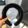 Headband's Real Mink Fur Headband Lady Luxury Natural Hoop Hair Band Accessories Autumn Winter S4394 231207