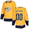 Изготовленные на заказ трикотажные изделия Nashville Predators 33 ARVIDSSON 4 ELLIS 38 HARTMAN 64 GRANLUND 15 SMITH Настройте любое количество, любое имя, хоккейную майку