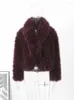 Pelliccia da donna Moda Soffici giacche finte Donna Pelliccia allentata Colletto rovesciato Cappotti a maniche lunghe Donna Inverno Vintage Cappotto caldo da donna