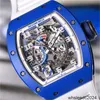 Механические часы Richardmill Спортивные часы Miler Richardmill RM030 Blue Ceramic Paris Limited Edition Мужская мода Для отдыха Бизнес Спортивная техника Часы HBWQ