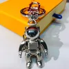 Nyutformad astronautnyckelring Tillbehör Design Key Ring Solid Metal Car Key Ring Present Box Packaging205D