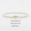 Chain Classic AZ Heart Initial Letter Bracelet Womens Temperature Simulation Pearl Bead Jewelry Gifts 231208