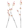 Dekorativa blommor Thanksgiving Floral STEM Simulerade kvistar jul matbord dekor höst faux blad