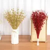 Decorative Flowers 5pcs Artificial Christmas Flower Bouquet Ornaments Glitter Sequin Red Berries Xmas Tree Decor For Home Wreath Year