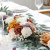 Decorative Flowers 8.8ft/5.9ft Rustic Artificial Eucalyptus Flower Garlands Country Wedding Table Runner Centerpieces Bridal Shower