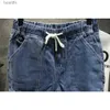 Jeans voor heren 2023 Lente en zomer nieuwe jeansmode Herenjeans Shorts Fashion Wash Hole Patch Slim Fit Elastic Capri herenkledingL231209