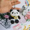 Porte-clés Panda en peluche, joli pendentif animaux, sac de Couple d'étudiant, décoration suspendue, jouet en peluche, vente en gros