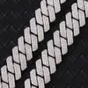 Factory Wholesale Drop Shipping VVS Moissanite Diamond 925 Cuban Link Chain 3Rows 19mm Hip Hop Necklace Gioielli