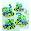 Diecast Model Auto Jurassic Park Dinosauri Per Bambini Karting Pak Auto Dinosaure Speelgoed Kit Rex Transport Techniek Dinosaurus Speelgoed voor Otfm5