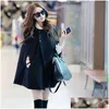 Frauen Anzüge Blazer Neue Winter Mantel Frauen Verdicken Capes Schal Kaschmir Taste Mantel Ponchos Mujer Invierno Elegantes Cape Poncho F Dhc5D