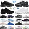 Tn Plus tns Mens Chaussures de course à bascule utilitaire noir reflectif triple blanc noir gris réfléchissant la pierre glacée en pierre onyx des hommes entraîneurs baskets sportives