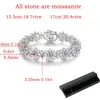 Chain Smyoue 18 7 20 4CTTW All Tennis Armband för kvinnor D Färg Luxury Sunflowers Full Diamond 925 Sterling Silver Bangles 231208