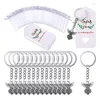 Sleutelhangers 30 Stuks Engel Sleutelhanger Gunst Hanger Doopcadeau Sleutelhanger Met Dank U Kraft Tas Voor Kids246H