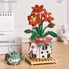 Blocs LOZ créatif Strberry cerisier fleur en pot succulentes bonsaï plante blocs de construction Moc Mini fleur brique décor à la maison enfants jouets R231208