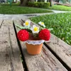 Fiori decorativi Artificiali Mini Sorriso Girasole Bonsai Piante finte fatte a mano in vaso per la decorazione della tavola della casa del giardino della casa estetica