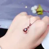 CoLife Jewelry Real Natural Garnet Pendant for Office Lady 5x7mm VVS Garnet Necklace Pendant 925 Silver Garnet Jewelry