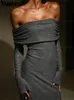 الثياب الحضرية المثيرة nsauye ملابس ملابس طويلة الأكمام الشتاء قبالة الكتف أنيقة bodycon فستان المساء الأزياء حفلة ليلية نادي 2023 231208