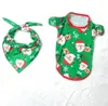 Família combinando roupas olhar natal pijama conjunto santa elk impressão parentchild 2 pçs terno bebê cão macacão ano roupas 231207